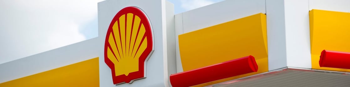 Shell service station canopy